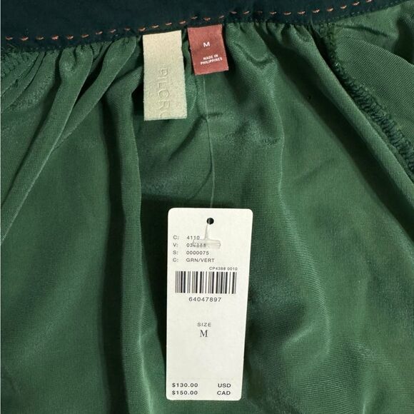 Anthropologie Pilcro Emerald Green Velvet Button Down Shirt Blouse Size Medium - Picture 7 of 8